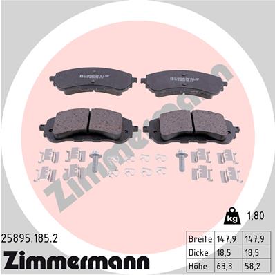 Placute frana ZIMMERMANN 25895.185.2