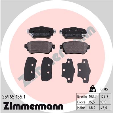 Placute frana ZIMMERMANN 25965.155.1