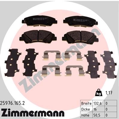 Placute frana ZIMMERMANN 25976.165.2