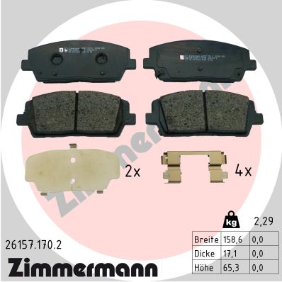 Placute frana ZIMMERMANN 26157.170.2