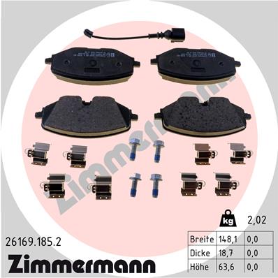 Placute frana ZIMMERMANN 26169.185.2