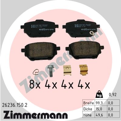 Placute frana ZIMMERMANN 26236.150.2