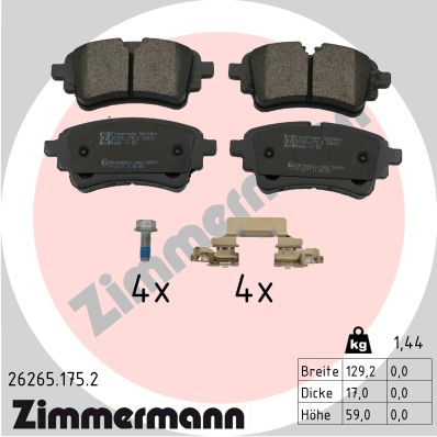 Placute frana ZIMMERMANN 26265.175.2