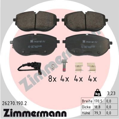 Placute frana ZIMMERMANN 26270.190.2