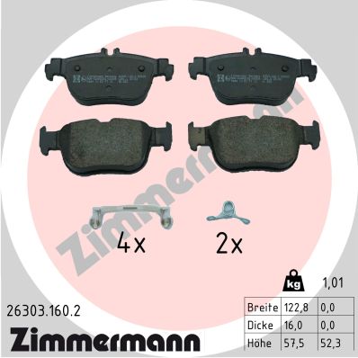 Placute frana ZIMMERMANN 26303.160.2