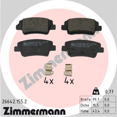 Placute frana ZIMMERMANN 26642.155.2