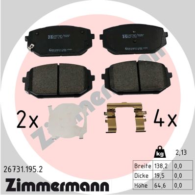 Placute frana ZIMMERMANN 26731.195.2