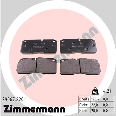 Placute frana ZIMMERMANN 29067.220.1