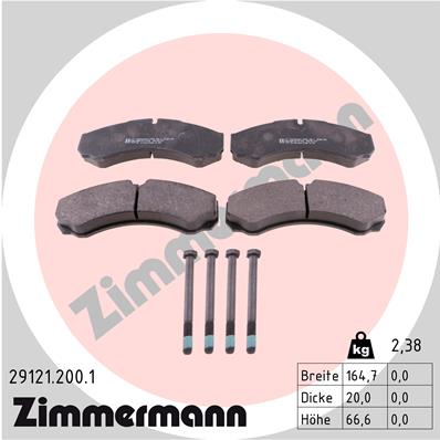 Placute frana ZIMMERMANN 29121.200.1