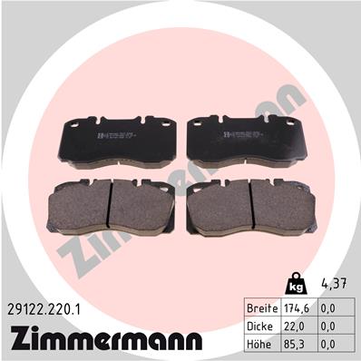 Placute frana ZIMMERMANN 29122.220.1