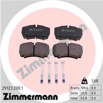 Placute frana ZIMMERMANN 29123.200.1