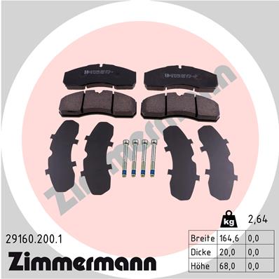 Placute frana ZIMMERMANN 29160.200.1