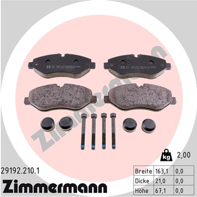 Placute frana ZIMMERMANN 29192.210.1