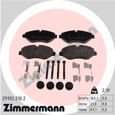Placute frana ZIMMERMANN 29192.210.2
