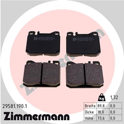 Placute frana ZIMMERMANN 29581.190.1