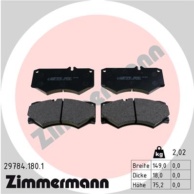 Placute frana ZIMMERMANN 29784.180.1