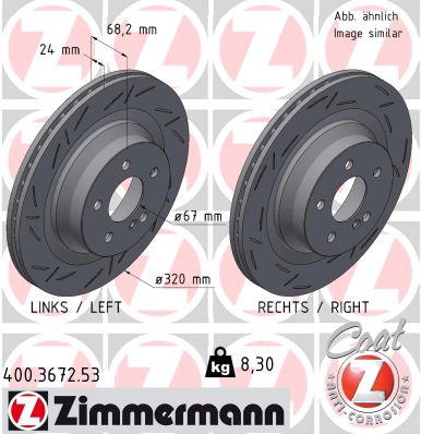 Disc frana ZIMMERMANN 400.3672.53