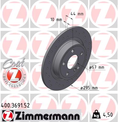 Disc frana ZIMMERMANN 400.3691.52