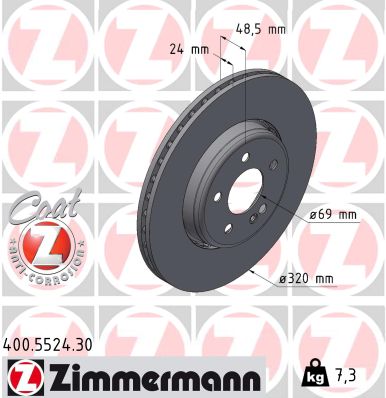 Disc frana ZIMMERMANN 400.5524.30