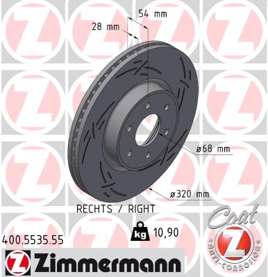 Disc frana ZIMMERMANN 400.5535.55