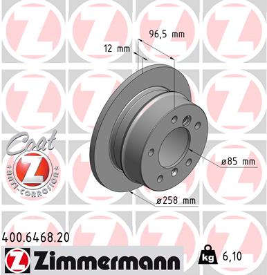 Disc frana ZIMMERMANN 400.6468.20