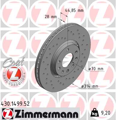 Disc frana ZIMMERMANN 430.1499.52