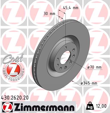 Disc frana ZIMMERMANN 430.2620.20
