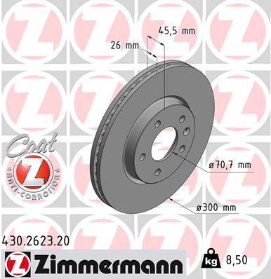 Disc frana ZIMMERMANN 430.2623.20