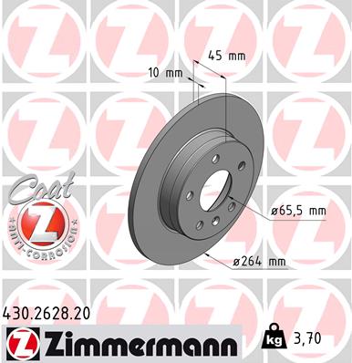 Disc frana ZIMMERMANN 430.2628.20