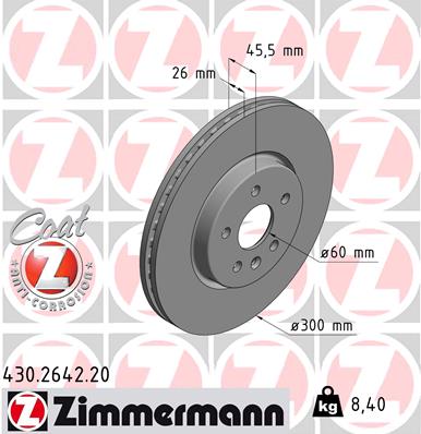 Disc frana ZIMMERMANN 430.2642.20