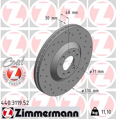 Disc frana ZIMMERMANN 440.3119.52