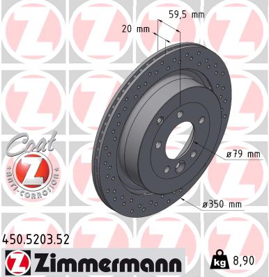 Disc frana ZIMMERMANN 450.5203.52