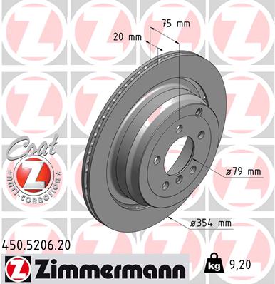 Disc frana ZIMMERMANN 450.5206.20