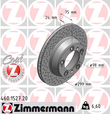 Disc frana ZIMMERMANN 460.1527.20
