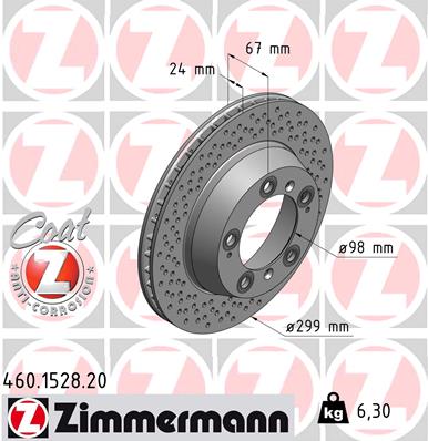 Disc frana ZIMMERMANN 460.1528.20