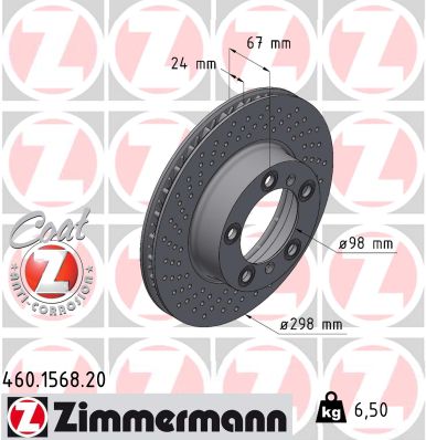 Disc frana ZIMMERMANN 460.1568.20