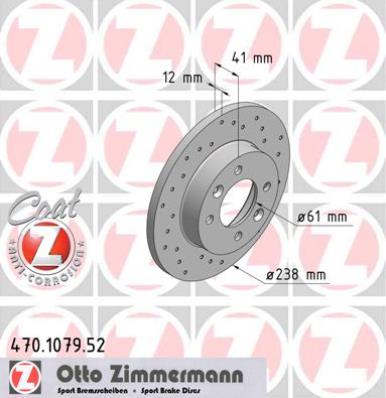 Disc frana ZIMMERMANN 470.1079.52