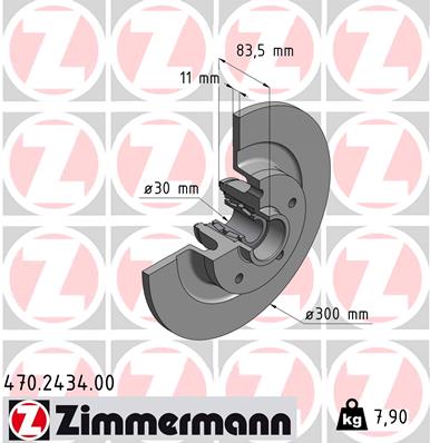 Disc frana ZIMMERMANN 470.2434.00