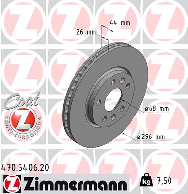 Disc frana ZIMMERMANN 470.5406.20