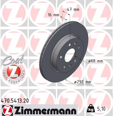 Disc frana ZIMMERMANN 470.5413.20