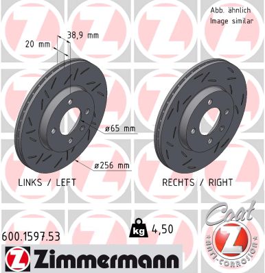 Disc frana ZIMMERMANN 600.1597.53