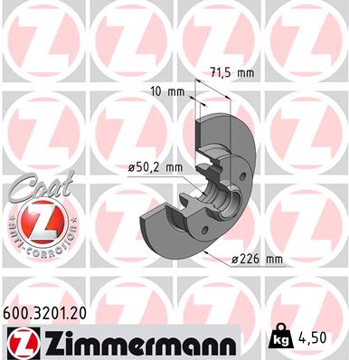 Disc frana ZIMMERMANN 600.3201.20