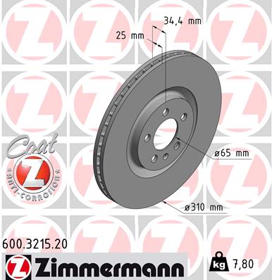 Disc frana ZIMMERMANN 600.3215.20