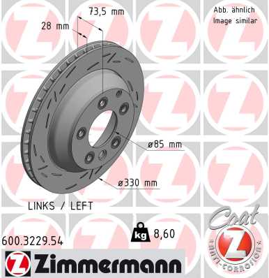 Disc frana ZIMMERMANN 600.3229.54