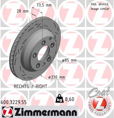 Disc frana ZIMMERMANN 600.3229.55