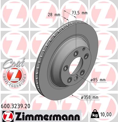Disc frana ZIMMERMANN 600.3239.20