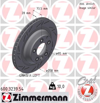 Disc frana ZIMMERMANN 600.3239.54