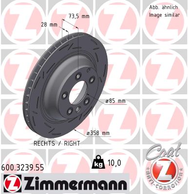 Disc frana ZIMMERMANN 600.3239.55