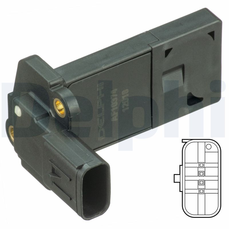 Senzor debit aer FORD KUGA I 2.0 TDCi 4x4  diesel 140 cai DELPHI AF10374-12B1