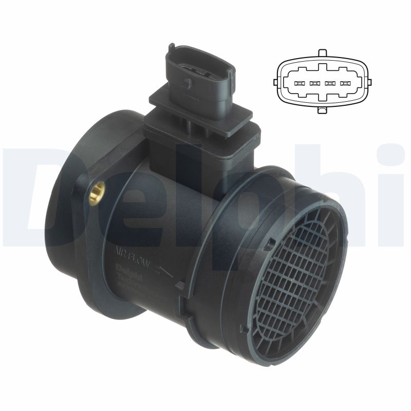 Senzor debit aer FIAT GRANDE PUNTO (199_) 1.3 D Multijet  diesel 75 cai DELPHI AF10399-12B1